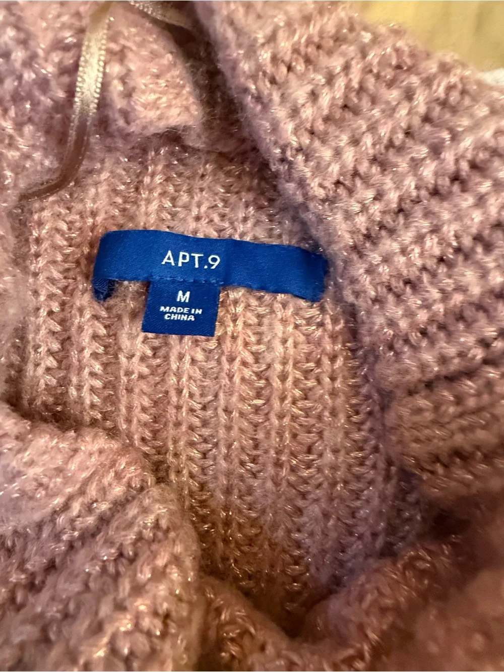 Apt. 9 Chunky Turtleneck Sweater in Mauve